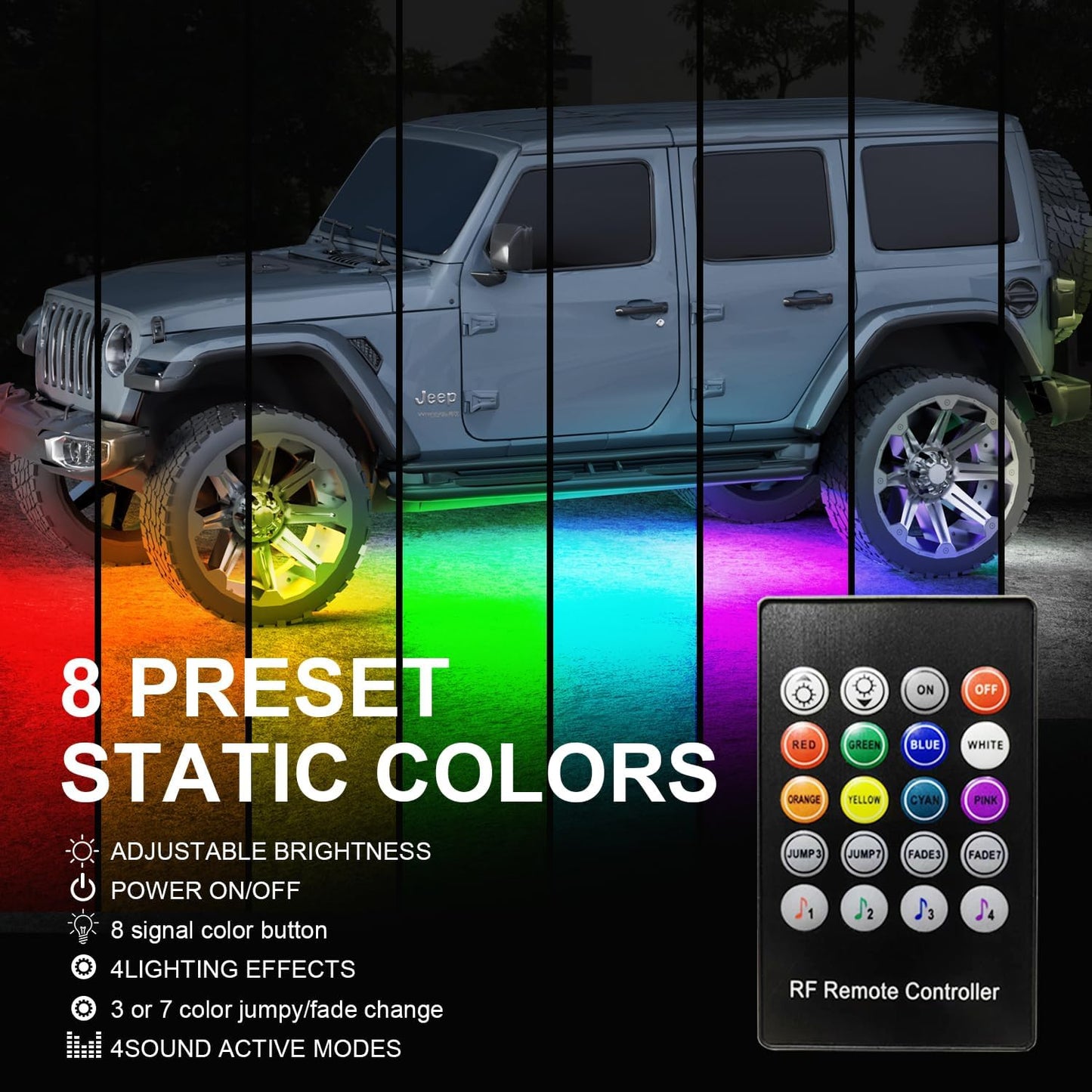 Екстериорна RGB светлина под Автомобил